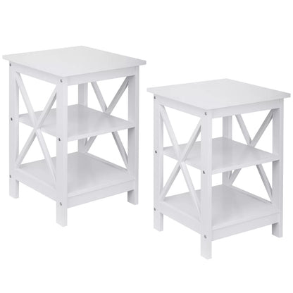 2-Piece 3-Tier End Table Set