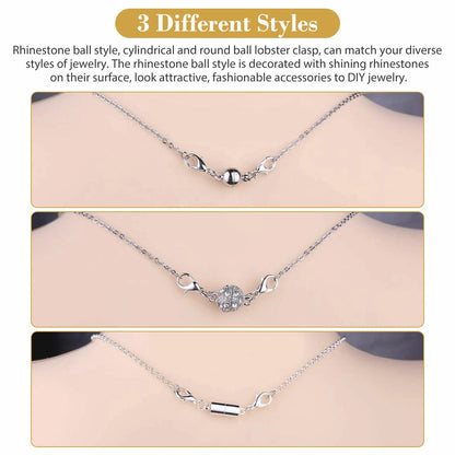 16PCS Gold & Silver Magnetic Lobster Clasp Jewelry Extender Set