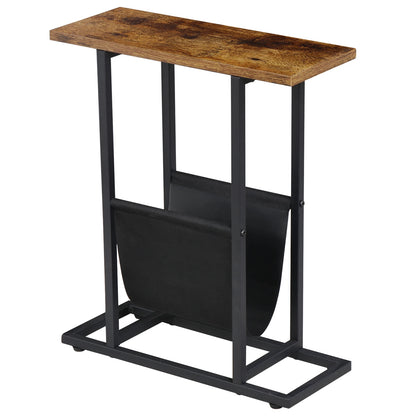 2-Piece Slim End Table Set with Magazine Holders