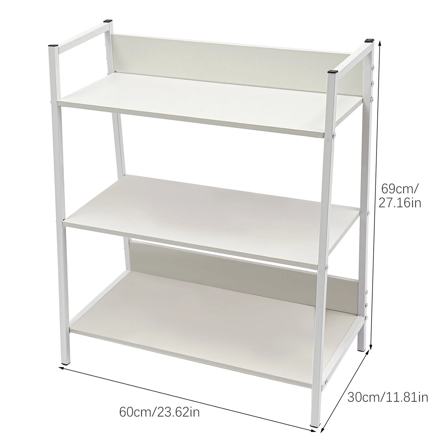 3-Tier Industrial Bookshelf Ladder Storage Shelf