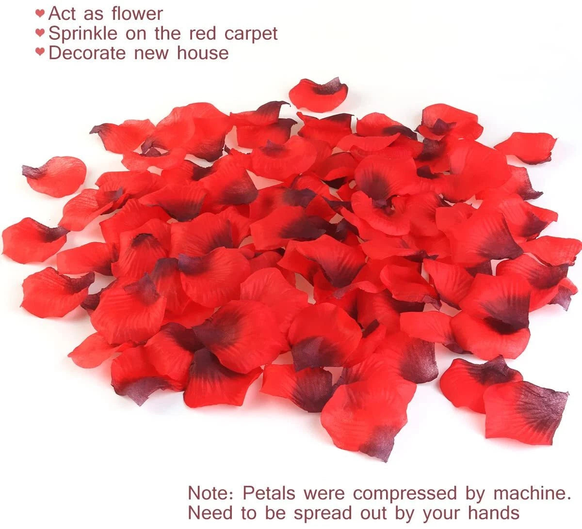 Home Collection Red Artificial Rose Petals – Silk Fake Flower Petals
