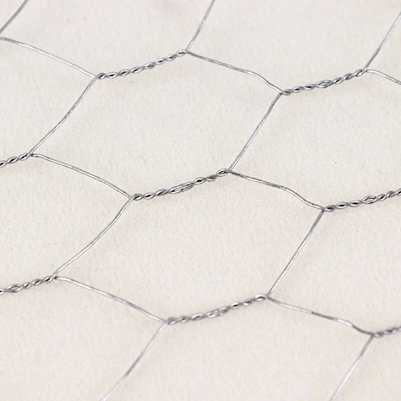 Home Collection 16 ft x 12 in Silver Hexagonal Galvanized Metal Craft Wire Mesh