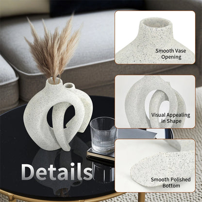 Nordic 3D Hollow Donut Vase Set of 2