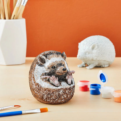 16-Piece Hedgehog Rock Painting Kit for Kids