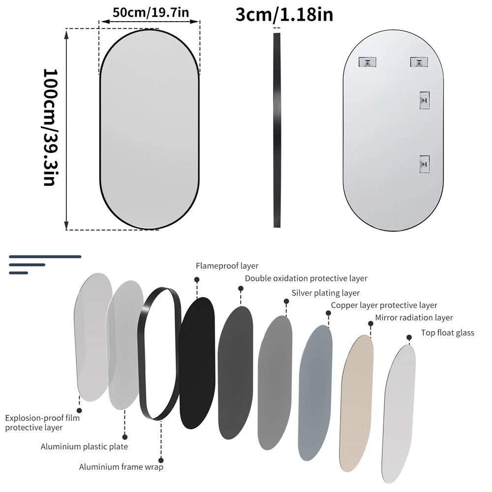 40 x 20'' Wall Decor Vanity Mirror