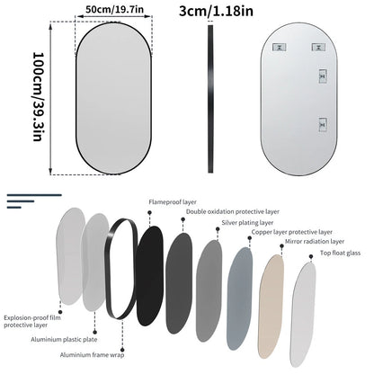40 x 20'' Wall Decor Vanity Mirror