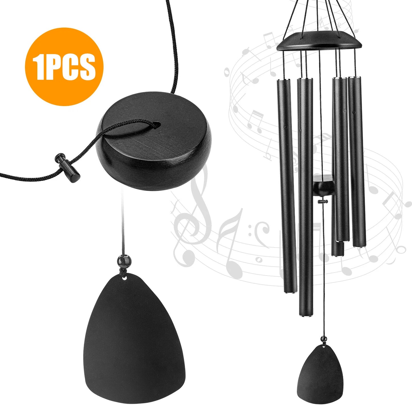 33" Wind Chimes – Large Deep Tone Chapel Bells with 6 Tubes