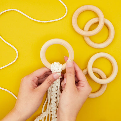 30 Pack 3 Inch Wooden Rings for Crafts