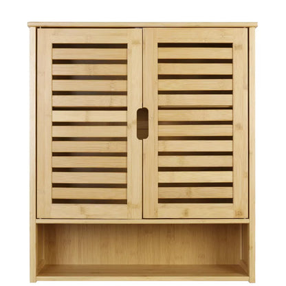 3 Tier Bamboo Wall-Mounted Medicine Cabinet