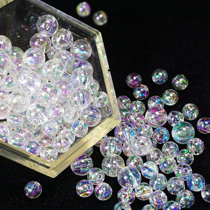 10mm Clear/AB Iridescent Bubble Beads – 60 Pcs