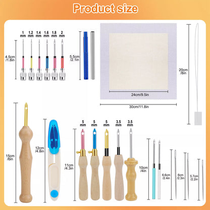 35pcs DIY Punch Needle Magic Embroidery Pen Set