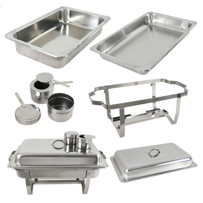 4-Pack Stainless Steel Chafing Dish Buffet Warmer Set