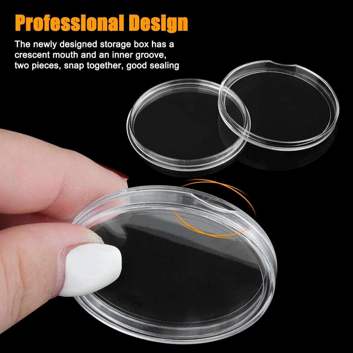 50pcs 40.6mm Coin Storage Holder Box