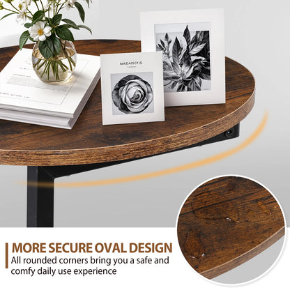 2PCS C-Shaped End Tables – 25.7” Small Side Tables