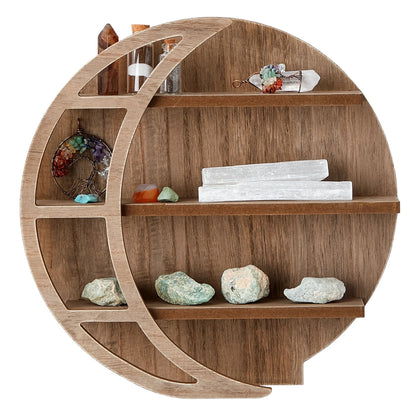 Wood Crystal Display Shelf