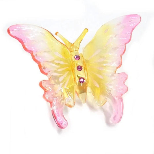 Glass Butterfly Figurine with Austrian Crystal Accents