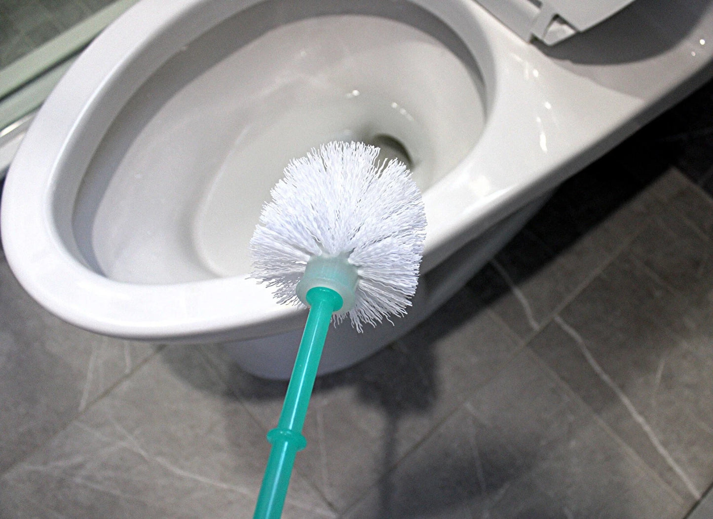 Home Collection Pack of 2 Standing Toilet Brush Set with Compact Holder