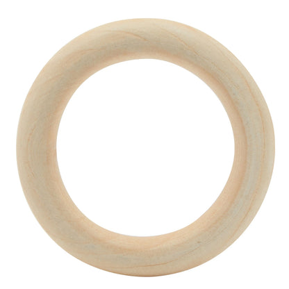 30 Pack 3 Inch Wooden Rings for Crafts