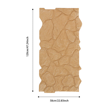 3D Faux Stone PU Wall Panel – Light Brown