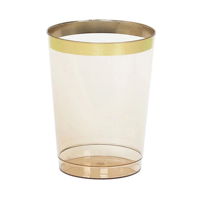 Home Collection 25-Pack Crystal Amber Gold Plastic Cups 10 oz