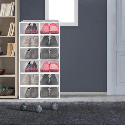 Home Collection 6Pack Foldable Stackable Shoe Box Storage