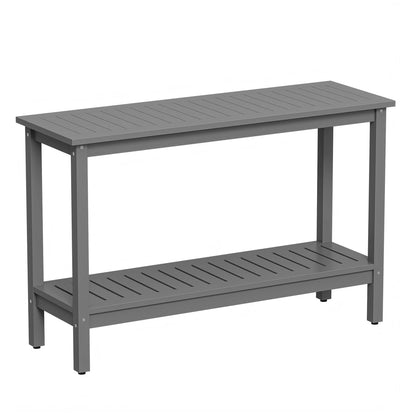 48" Outdoor Wooden Console Table – 2-Tier