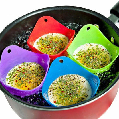 4-Pack Silicone Egg Poacher Cups