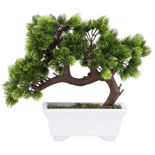 Artificial Bonsai Tree – Japanese Pine in White Pot
