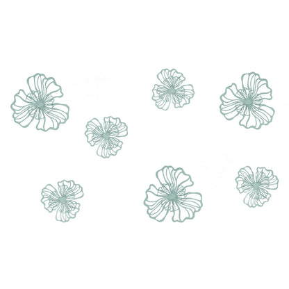 7-Piece Metal Wall Decor – Flower Wall Hanging Art
