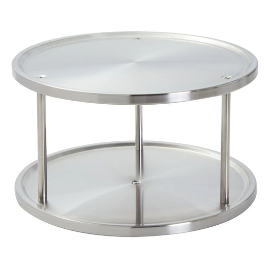 2 Tier Lazy Susan 360° Turntable Kitchen Spice Organizer Rack