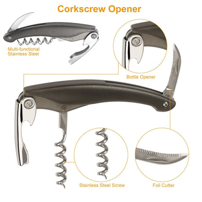5-Piece Premium Wine Bottle Opener Set