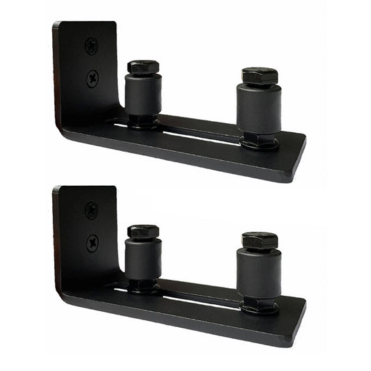 2 Pack Adjustable Wall Flat Stay Roller Guide Bottom Sliding Barn Door