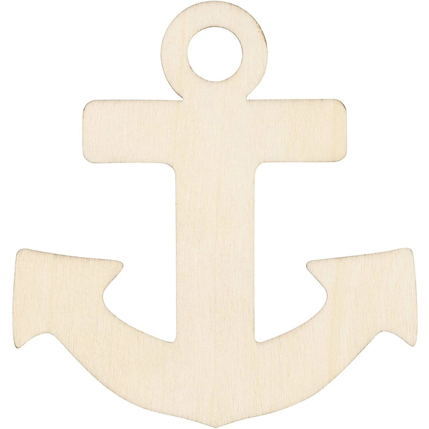 24-Pack Unfinished Wooden Anchor Cutouts