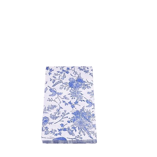 Home Collection 20-Pack White & Blue Floral 2-Ply Paper Dinner Napkins