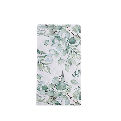 20-Pack White & Green Eucalyptus Leaves 2-Ply Paper Dinner Napkins