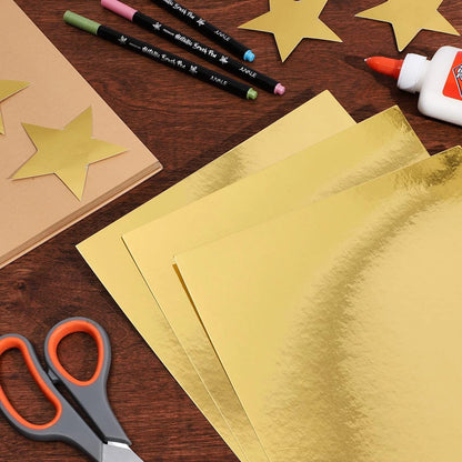 50-Pack Metallic Gold Foil Paper Sheets