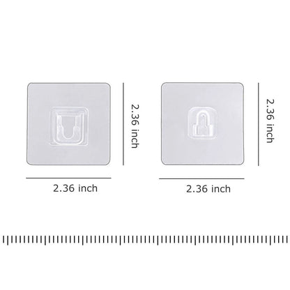 Double-Sided Adhesive Wall Utility Hooks with Suction Cup