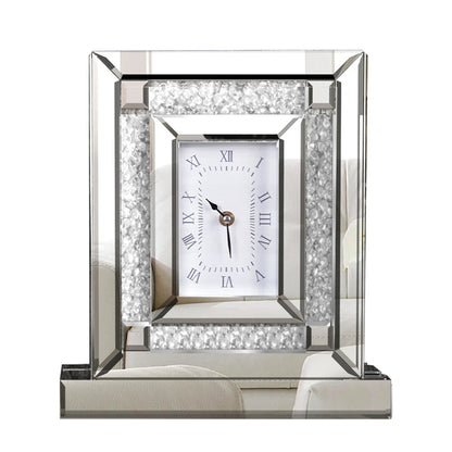 Sparkle Crush Diamond Mirrored Desk Clock