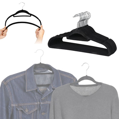 Home Collection Premium Velvet Clothes Hangers with 360° Swivel Hook
