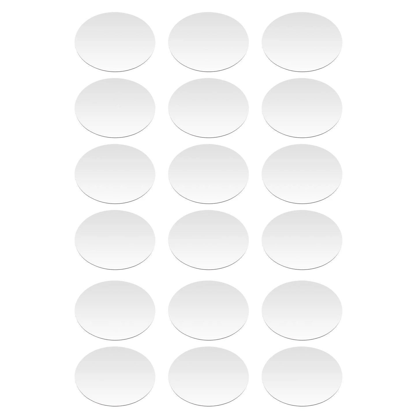 18 PCS 6-Inch Acrylic Mirror Trays Set