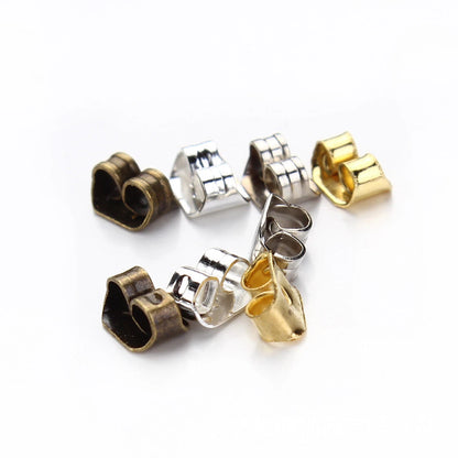 100 Pack Earring Back Butterfly Ear Nuts