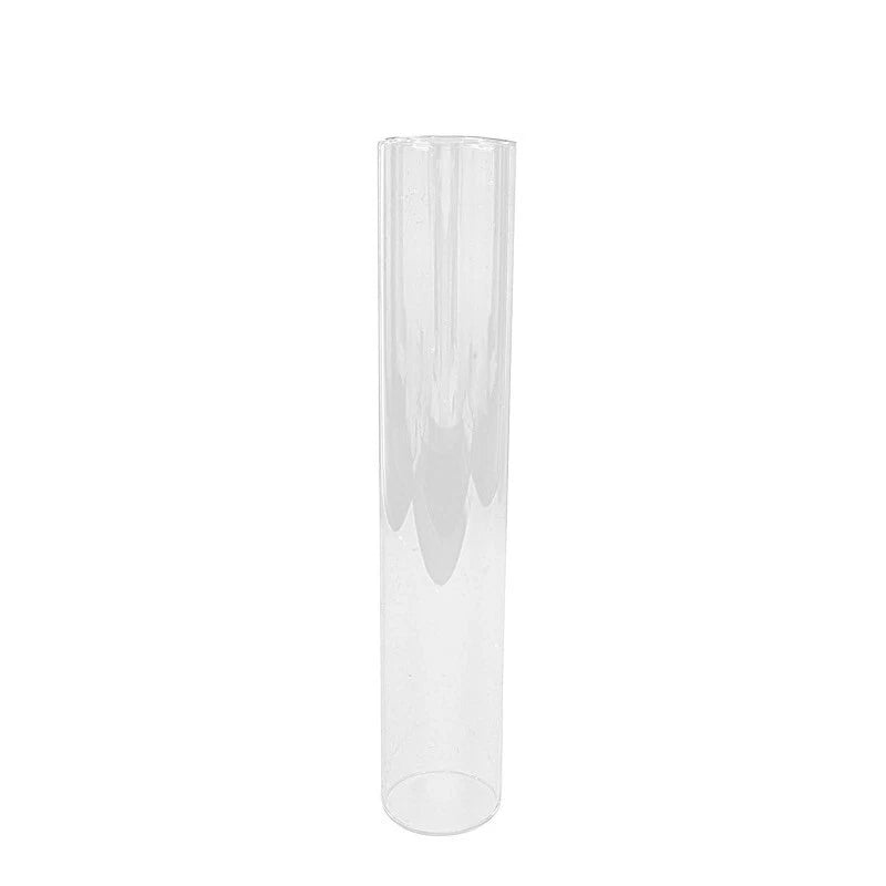 Home Collection 2-Pack 10" Clear Glass Cylinder Hurricane Candle Shades