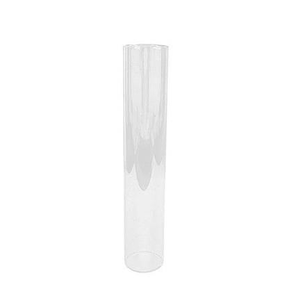 Home Collection 2-Pack 10" Clear Glass Cylinder Hurricane Candle Shades