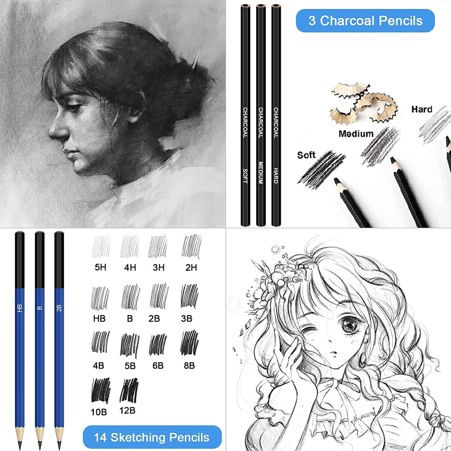 83 Pcs Professional Drawing Artist Kit