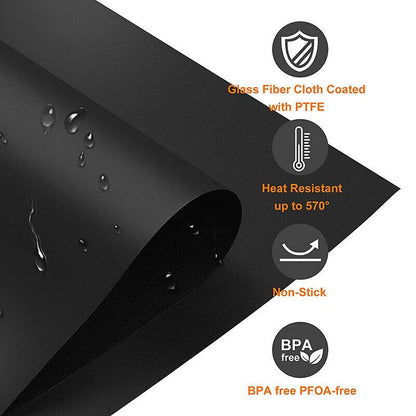 Reusable Gas Range Stove Top Burner Cover Black