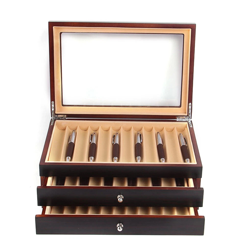 Wood Fountain Pen Display Case