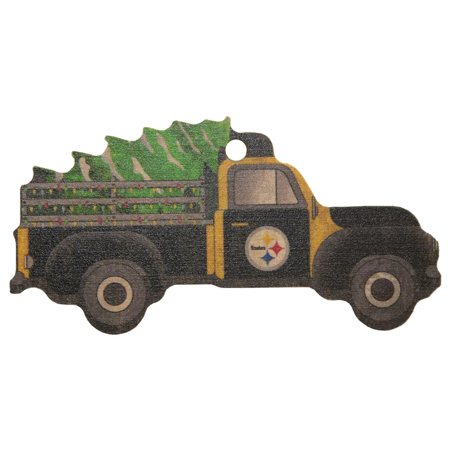 Officially Licensed NFL Pittsburgh Steelers Wooden Truck Ornament