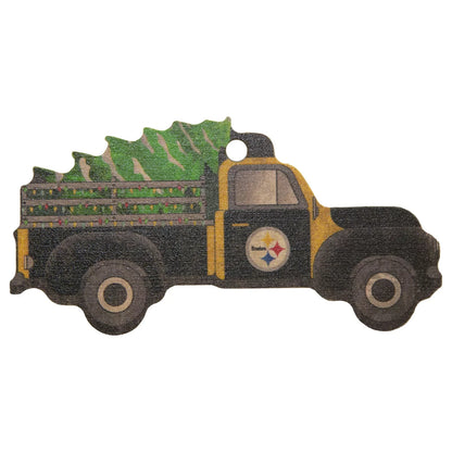 Officially Licensed NFL Pittsburgh Steelers Wooden Truck Ornament