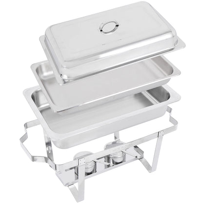 Home Collection 8Qt Stainless Steel Chafing Dish Buffet Set