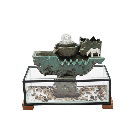 Tabletop Water Fountain with LED Light